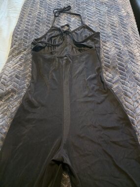 Black Halter Jumpsuit with Strappy Back